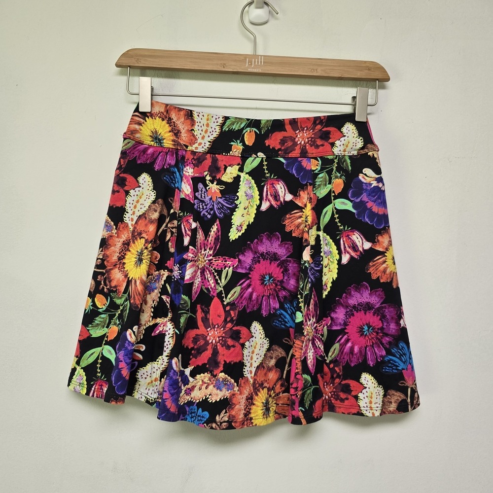 Dona Jo Size M Botanic Floral Print Tennis Running Skirt Skort Liner Athletic 17 - Picture 3 of 9